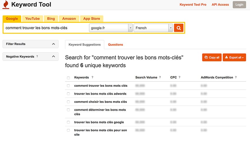 Comment trouver les bons mots-clés keyword tool