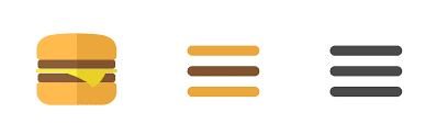 Web design UX design 2017 menu hamburger