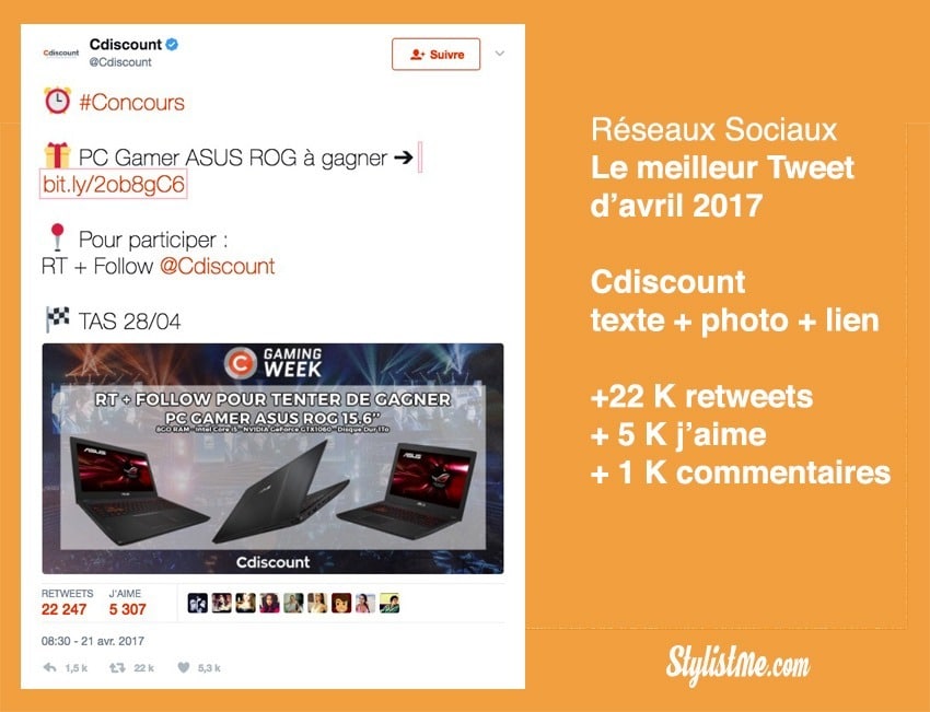 meilleure tweet twitter 2017 avril