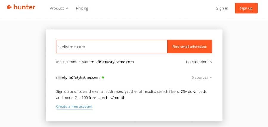 outil gratuit recherche email