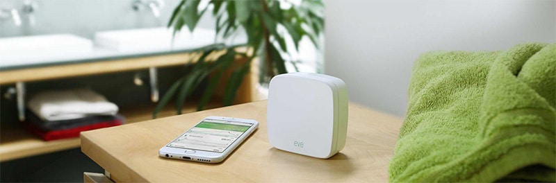 Apple Home Kit capteur analyse de l'air et taux d'humidité intérieur : eve room elgato