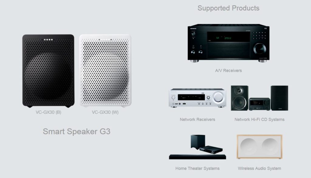 Google Assistant 6 nouvelles enceintes compatibles Google home smart speaker G3 Onkyo