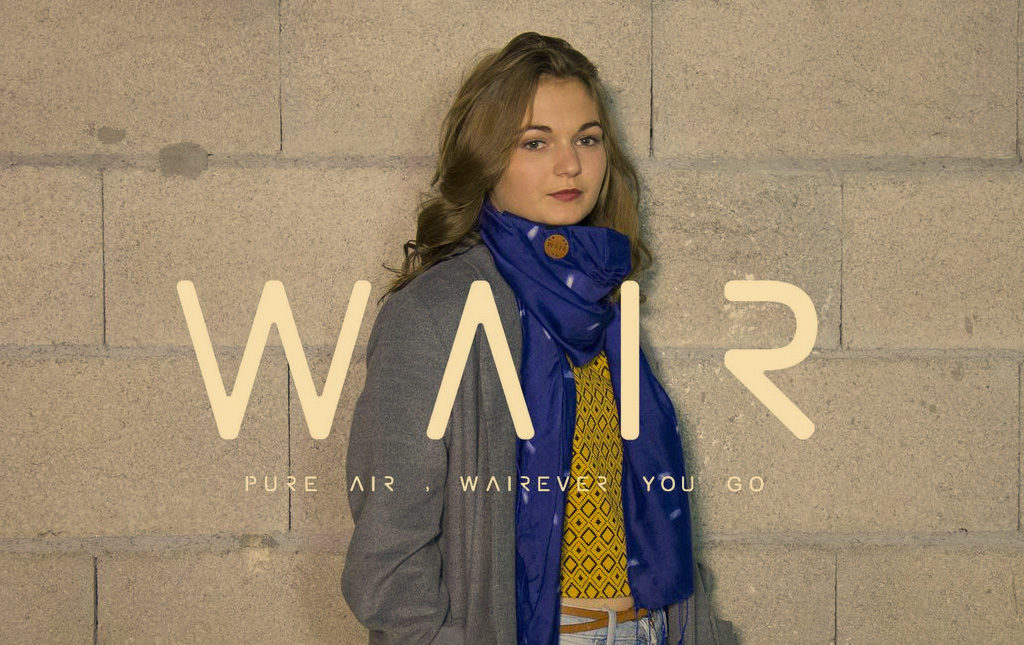 Wair foulard connecté anti-pollution tour du cou