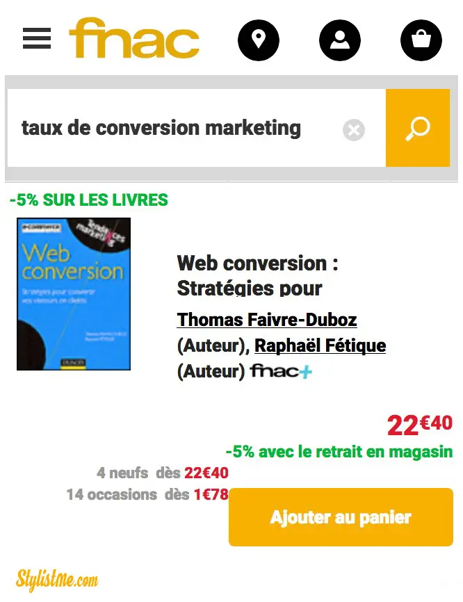 taux de conversion abandon panier mobile