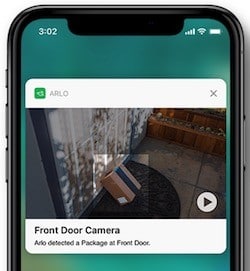 Caméra Arlo Pro détection de colis