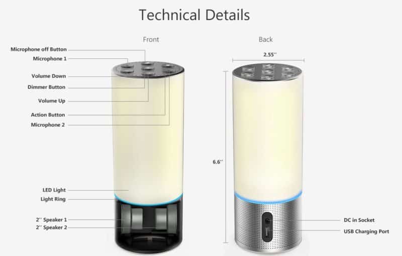 Adition Lamp Speaker Amazon Alexa