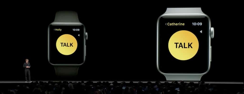Keynote Apple 2018 WWDC watch app talkie walkie