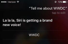 Keynote Apple 2018 WWDC nouvelle voix siri