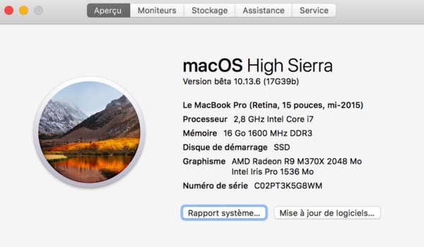 MacBook iMac MacBook Pro MacBook Air compatibles Mojave