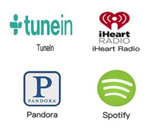 amazon echo spotify tunin pandora iheartradio