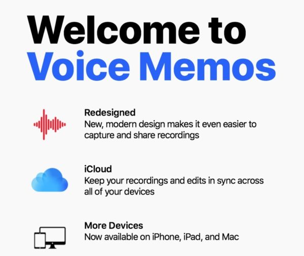 app voice memo dictaphone Mojave