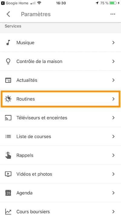 comment lancer google home routines acces
