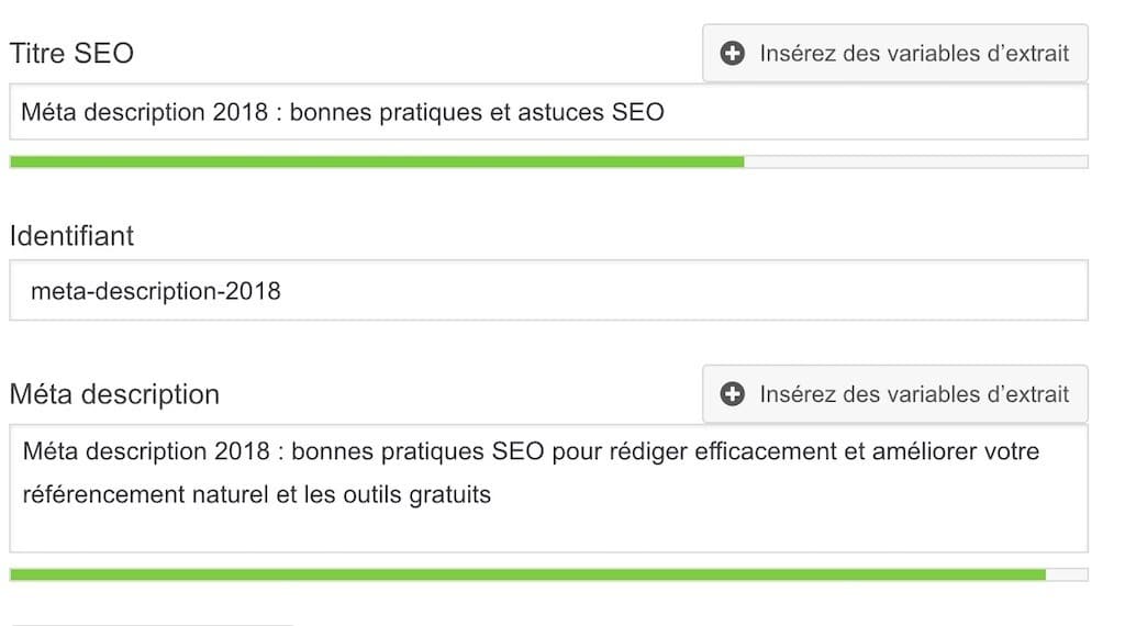 meta desciption 2018 Yoast SEO WordPress