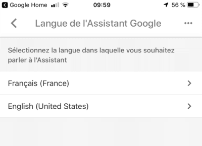 ajouter une deuxième langue a google home