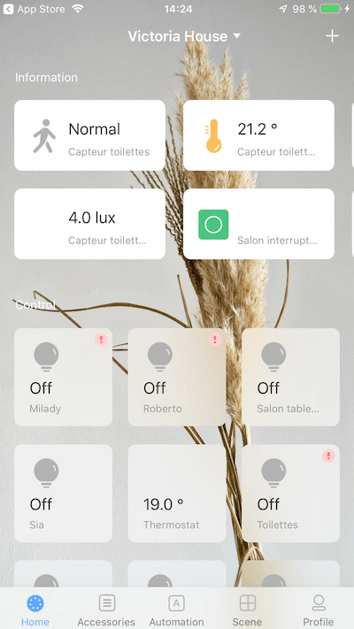 Application aqara Xiaomi sur iPhone App Store