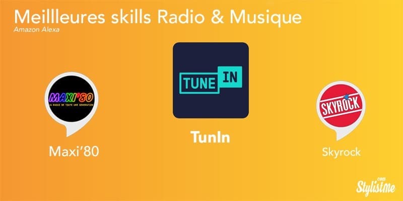 Meilleures skills Alexa musique radio