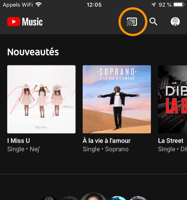 écouter youtube music google home