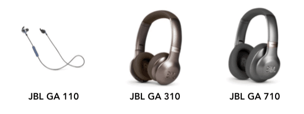 comparatif écouteurs casques compatible Google Assistant JBL GA 110 310 710
