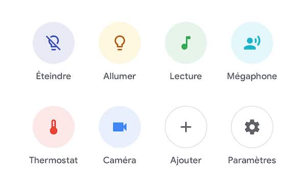 app google home icône objets connectes