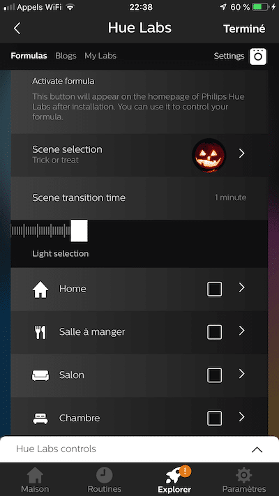 Halloween Hue Labs scène