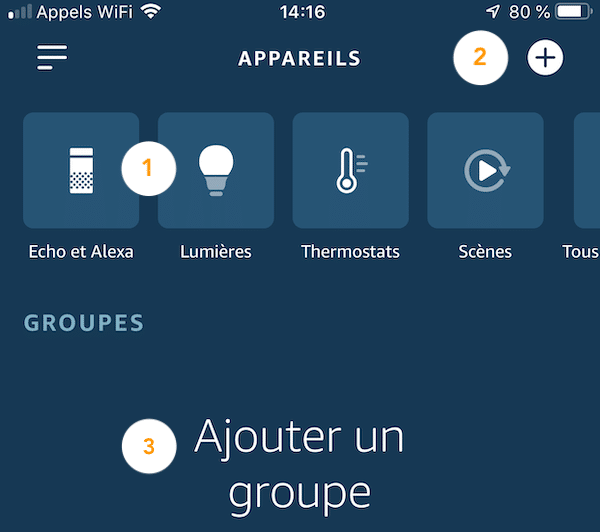 nouvelle app Alexa piloter ajouter appareils et groupe