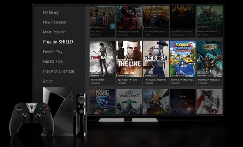 nvidia shield tv console de jeux gratuits