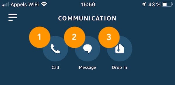téléphoner envoyer un message interphone avec Alexa