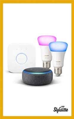 Cadeaux Noël 2018 high tech idées enceinte Amazon Echo 3 éclairage connecté Philips Hue Cadeaux Noël 2018 high tech idées enceinte Amazon Echo 3 éclairage connecté Philips Hue