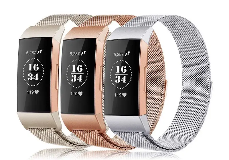 Fitbit charge 3 prix avis test bracelet maille milanaise