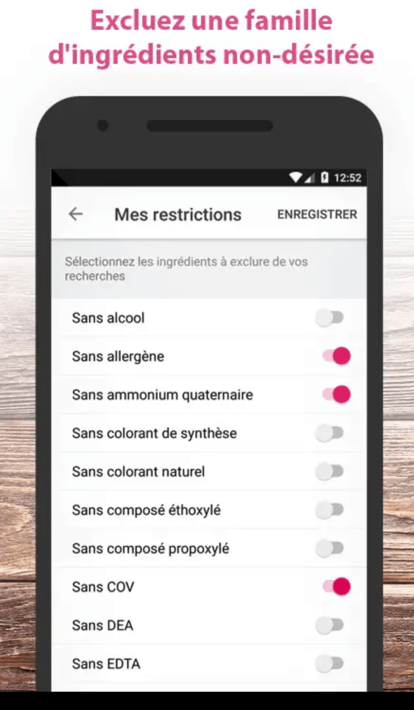 best beauty app choix comestique sain