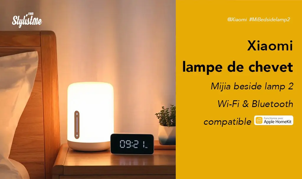 Mijia Bedside Lamp 2 avis test prix de la lampe connectée Wifi de Xiaomi