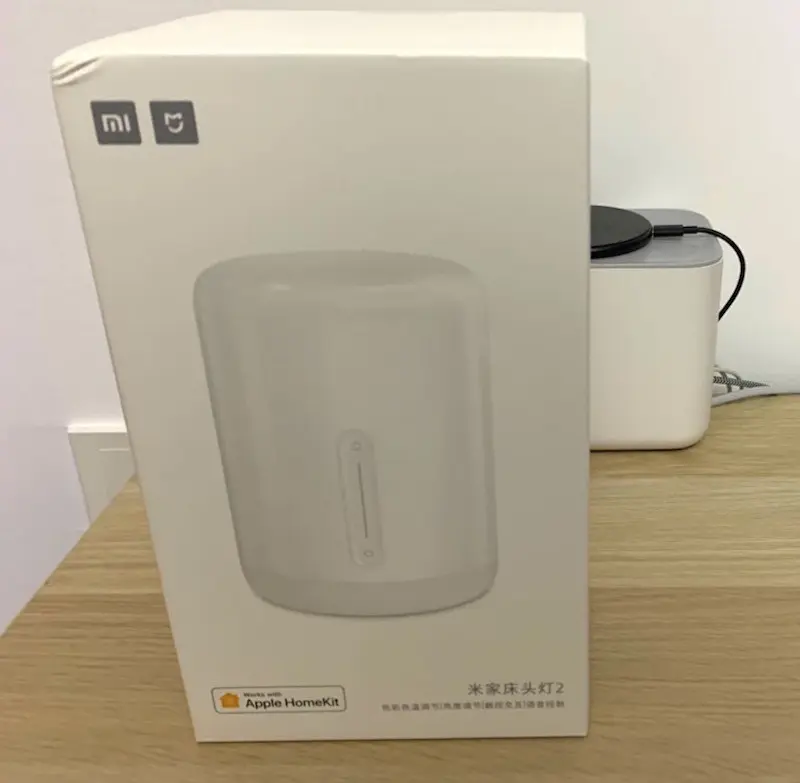 Mijia Bedside Lamp 2 avis test prix de la lampe connectée Wifi Xiaomi emballage