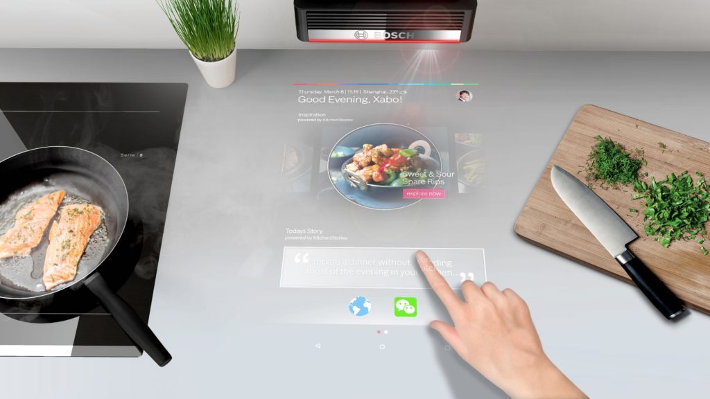 Bosh PAI projecteur interactif cuisine connectee
