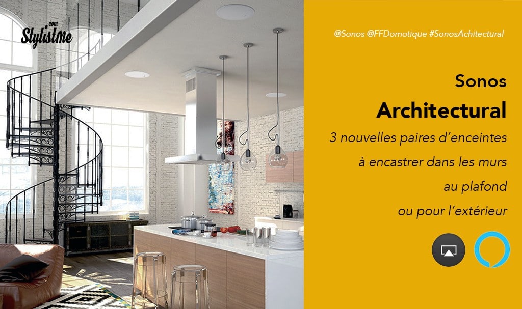 Sonos Architectural paires d’enceintes encastrables ou extérieures