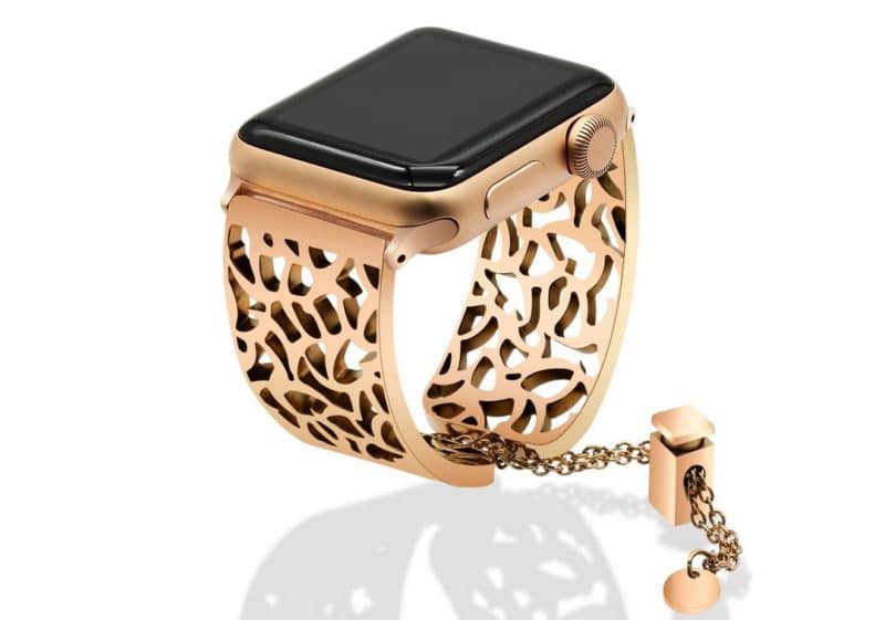 Accessoire Apple Watch bracelet bijou or ou argenté