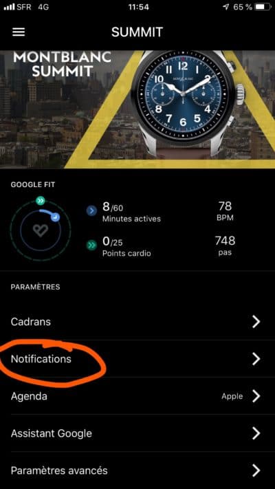notifications wear os iphone