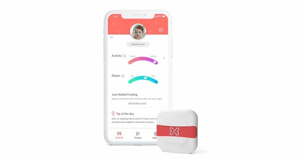 Buttefly Xtrava suivi activité bébé app capteurs