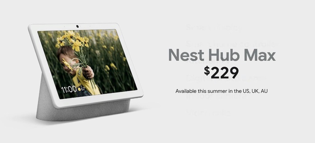 Nest Hub Max prix 229