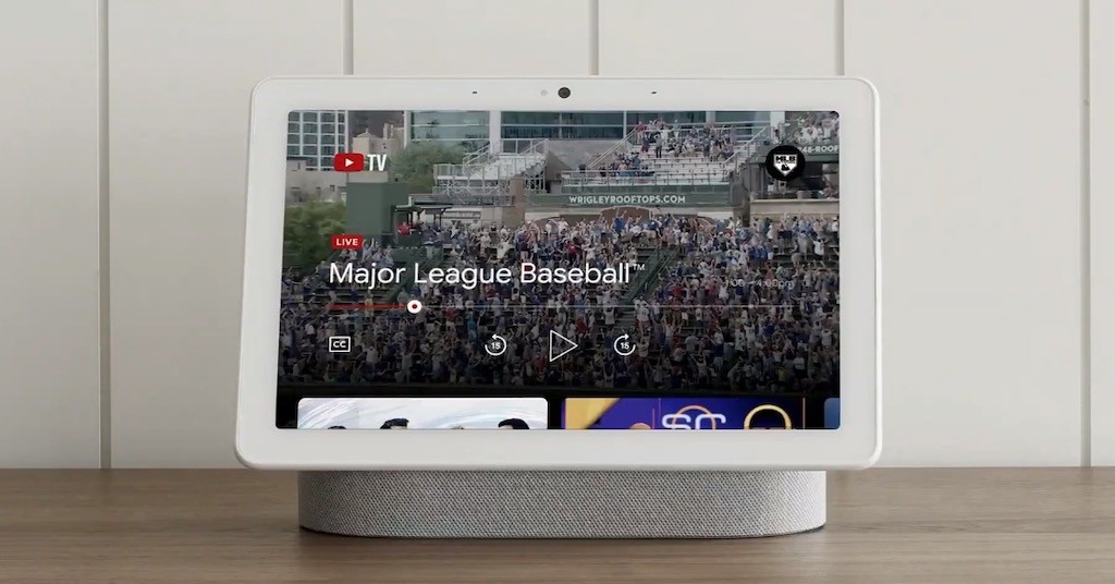 Nest Hub Max video Youtube TV