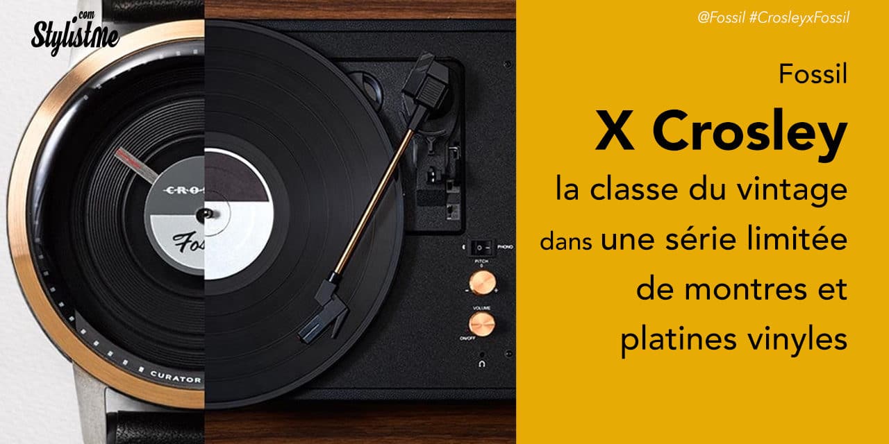Fossil X Crosley une montre et une platine vinyle vintage en série limitée
