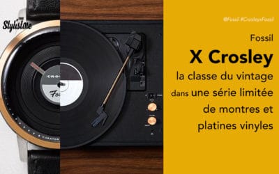 Fossil X Crosley une montre et une platine vinyle vintage en série limitée
