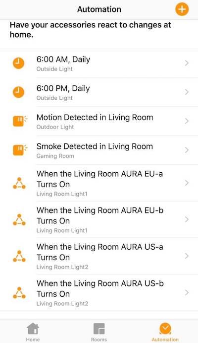Interrupteur HomeKit Frontier Aura app maison