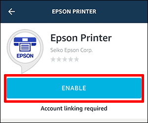 Imprimante Epson Alexa skill Epson printer