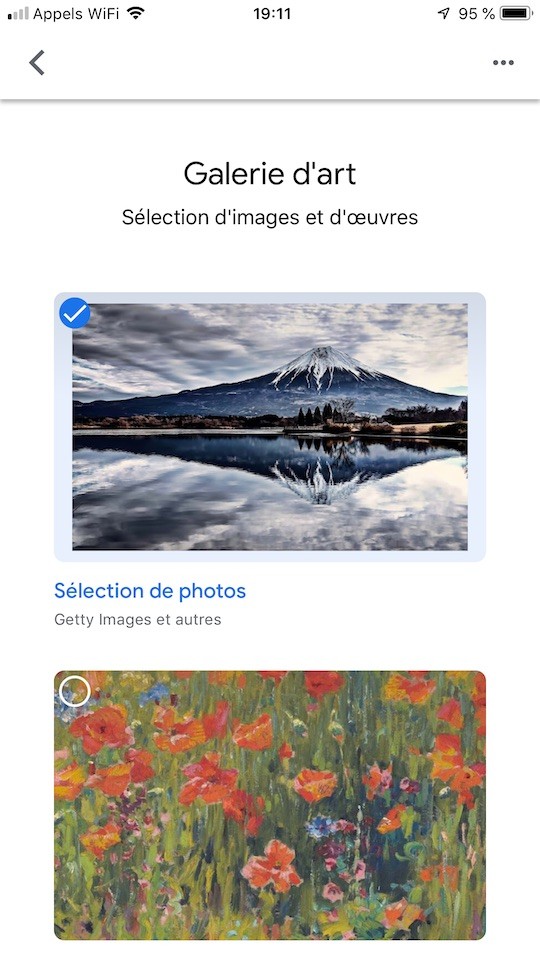 fond écran nest hub galerie