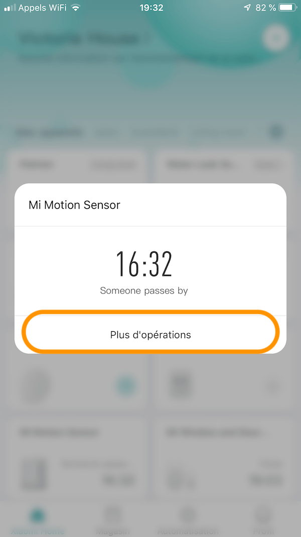 mi motion sensor alerte smartphone