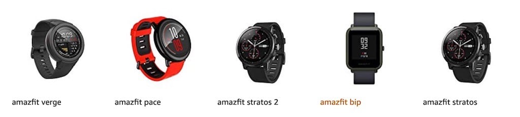 gamme Amazfit Huami Xiaomi