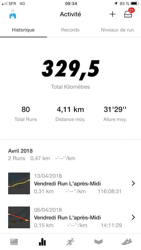 Google Fit Nike Run
