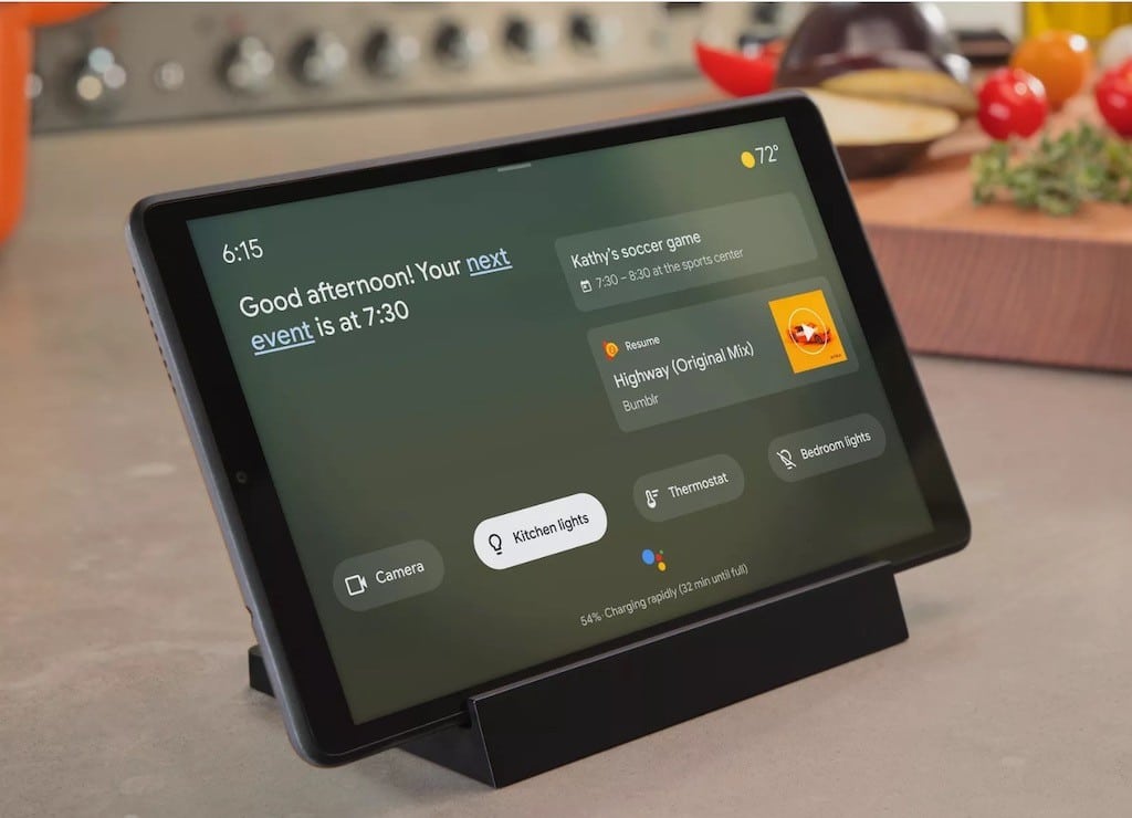 Mode Ambiant Google Assistant sur tablette Lenovo