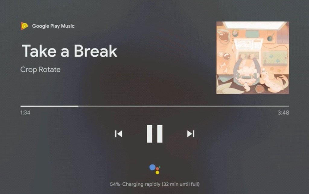Mode Ambient Google Assistant musique