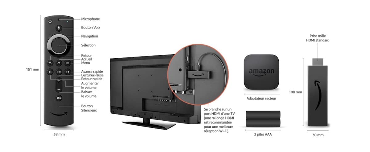 Fire Tv Stick 4K notice télécommande